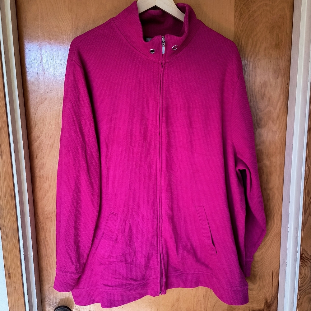 Catherines Barbie Pink Zip Front Sweatshirt Size 2X (22W/24W)